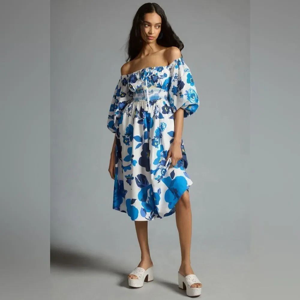 Anthropologie Plenty by Tracy Reese Smocked Floral Dress NWT